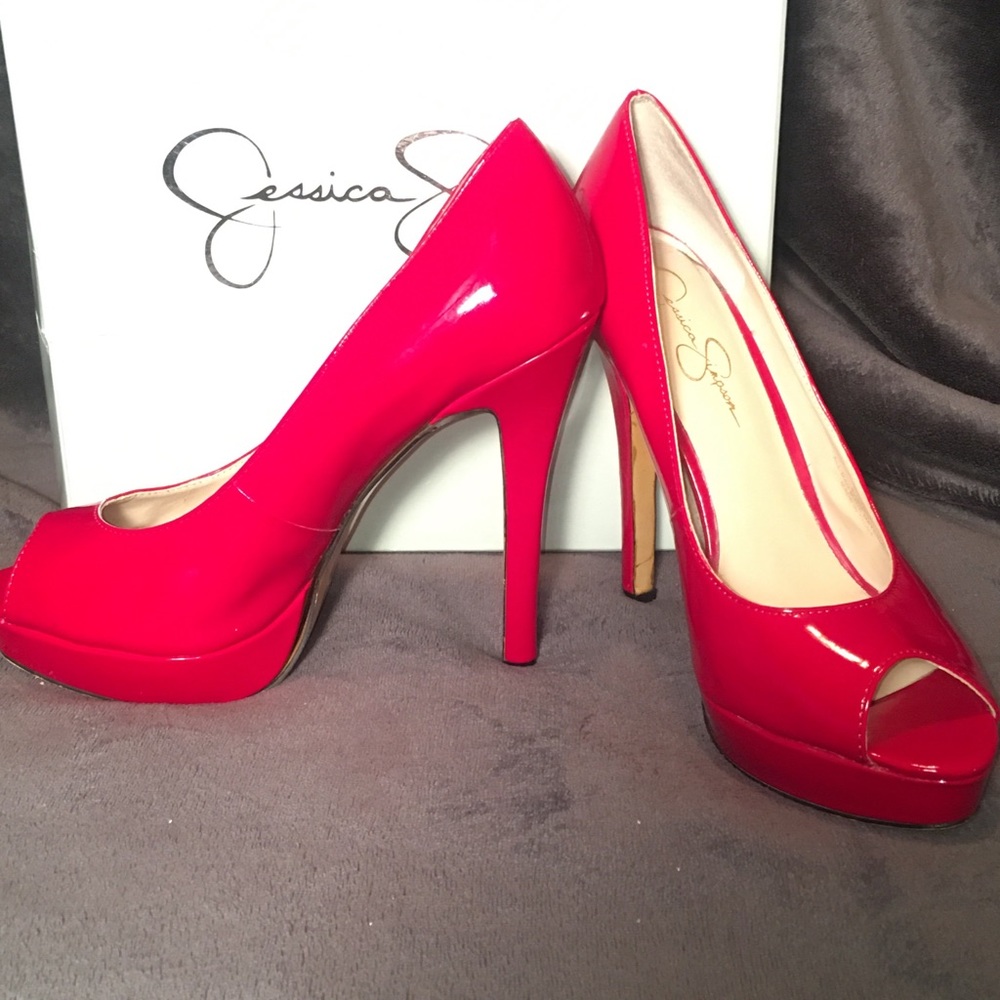 Red Heels: Jessica Simpson size 8.